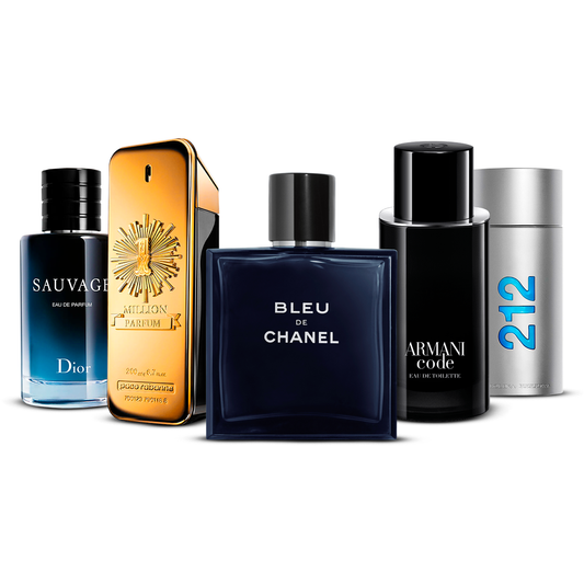 Set de 5 Perfumes   – Sauvage, 1 Million, Bleu de Chanel, Armani Code i 212 Men  [100 ml cada uno]
