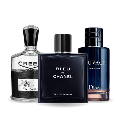 Set de 3 Perfumes | Creed Aventus, Bleu de Chanel, Dior Sauvage 100 ml