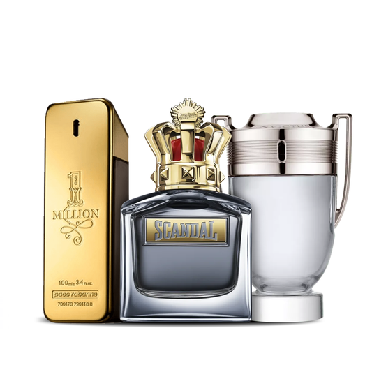 Set de 3 Perfumes | Invictus + Scandal Men + One Million 100 ml