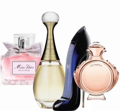 Set de 4 Perfumes | Miss Dior + J'adore + Good Girl + Olympéa - 100 ml